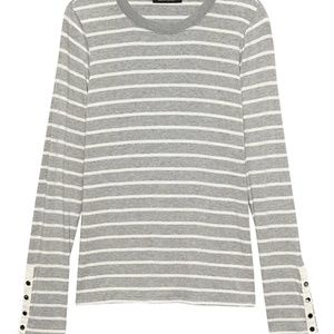 NWT Banana Republic Fitted Button-Sleeve T-Shirt